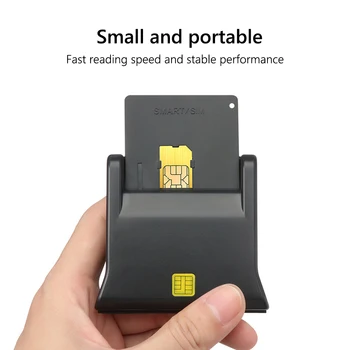 USB Smart Card Reader Pomnilnik IC ID Banka Kartico EMV ATM CAC DNIE SIM Cloner Priključek za Napajalnik za PC Računalnik