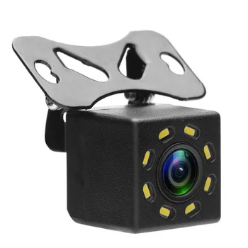 Univerzalni Avto Pogled od Zadaj Kamero 8 LED Nočno Vizijo Obračalni Samodejno Parkiranje Pomoč CCD Monitor Nepremočljiva Široko Stopnjo HD Video