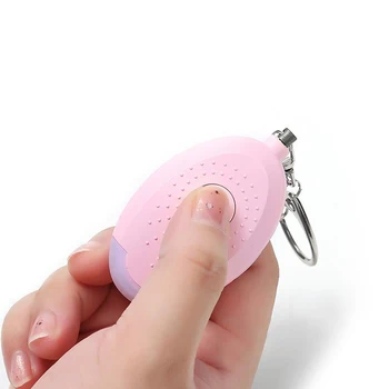 V sili Osebni Alarm Keychain 130dB Varno Self-Defense z LED Luči USB