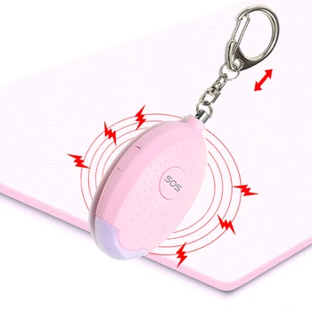 V sili Osebni Alarm Keychains 130dB Varno Self-Defense z LED Luči USB