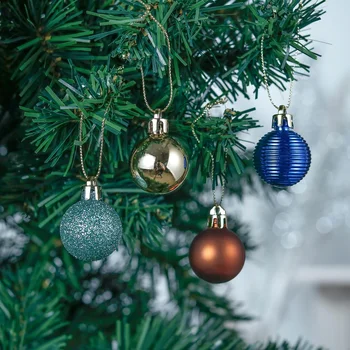 Valerij Madelyn 3CM 49pcs/Polje Božično Drevo, Žoge Trojk Visi Kroglice Stranka Ornament Navidad Novo Leto, Darila, Dekoracija za Dom