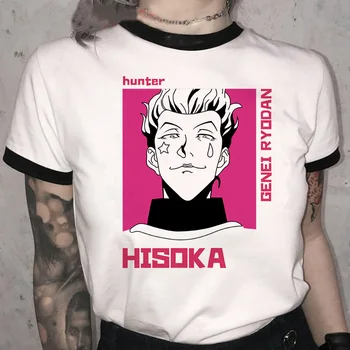 Vroče Japonski Anime Hunter X Hunter Harajuku Kawaii Majica s kratkimi rokavi Moški Poletje Kratkimi Rokavi Tshirt Unisex Priložnostne Manga Graphic T-shirt