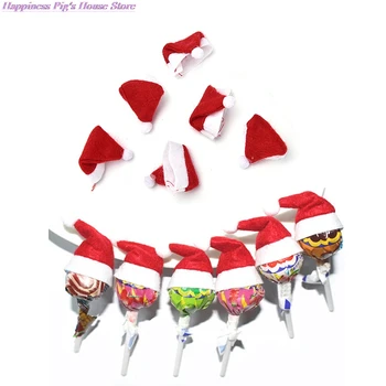Vroče Prodaje Božični Venci Nalepke Lollipop Kritje Vrhovi Obeski Miniaturni Xmas Tree Viseči Okras Doma Decoraitons