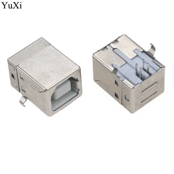 YuXi 10Pcs Kvadratnih USB-vtičnico usb B Tip Ženski za 90 stopinj PCB varjenje staršev Priključek Za Tiskalnik Podatkov