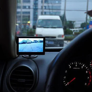 Z 2,4 G Brezžični Sprejemnik Dveh AV Vhodi Digitalni 4.3 palčni Avto Pogled od Zadaj Spremlja Avto TFT LCD Vzvratno Parkiranje Kamera DVD Monitor