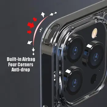 Za iPhone 13 Pro Max HD Transparentno Steklo Trdi Primeru Telefon Za Apple 12 13 Mini 11 Pro XR X XS Max Ultra Slim Jasno Telefon Kritje
