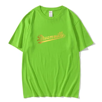 Čista bombažna majica s kratkimi rokavi moški Hip Hop DREAMVILLE J Cole logotip kratka sleeved plen črko J Cole T-shirt Dos