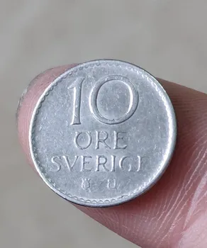 Švedska 10 Ali 15 mm Kovancev Eu Edition Evropi Realno Prvotno Uporabljali Kovanec Stare Naključno Leto