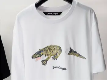 Palm Angeli Krokodil Moški Ženske Unisex Ljubitelje Nekaj Modni Stil Bombaž Priložnostne Kratek Rokav Krog Vratu T Shirt Fant Darilo
